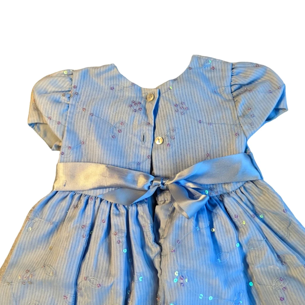 Toddler Girls Blue Shirt Sleeve Dress size 4T - Picture 2 of 5